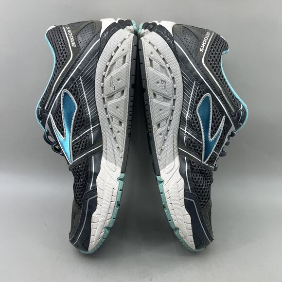 Brooks Addiction 12 Running Shoes Women Size 9 D Wide Gray Blue Comfort Sneakers - Picture 6 of 8